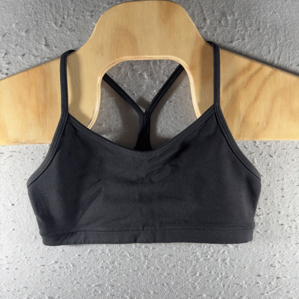 3145 | Lululemon Flow Y Racerback Yoga Sports Bra Black Womens 6